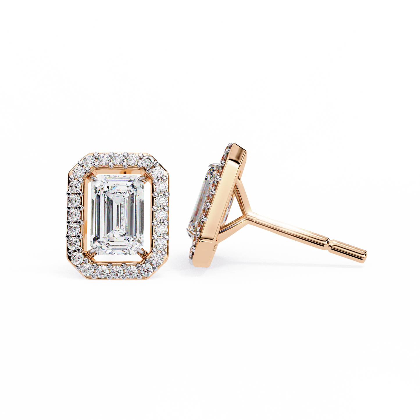 Radiant Flow – Radiant Cut Lab Diamond Cascading Earrings