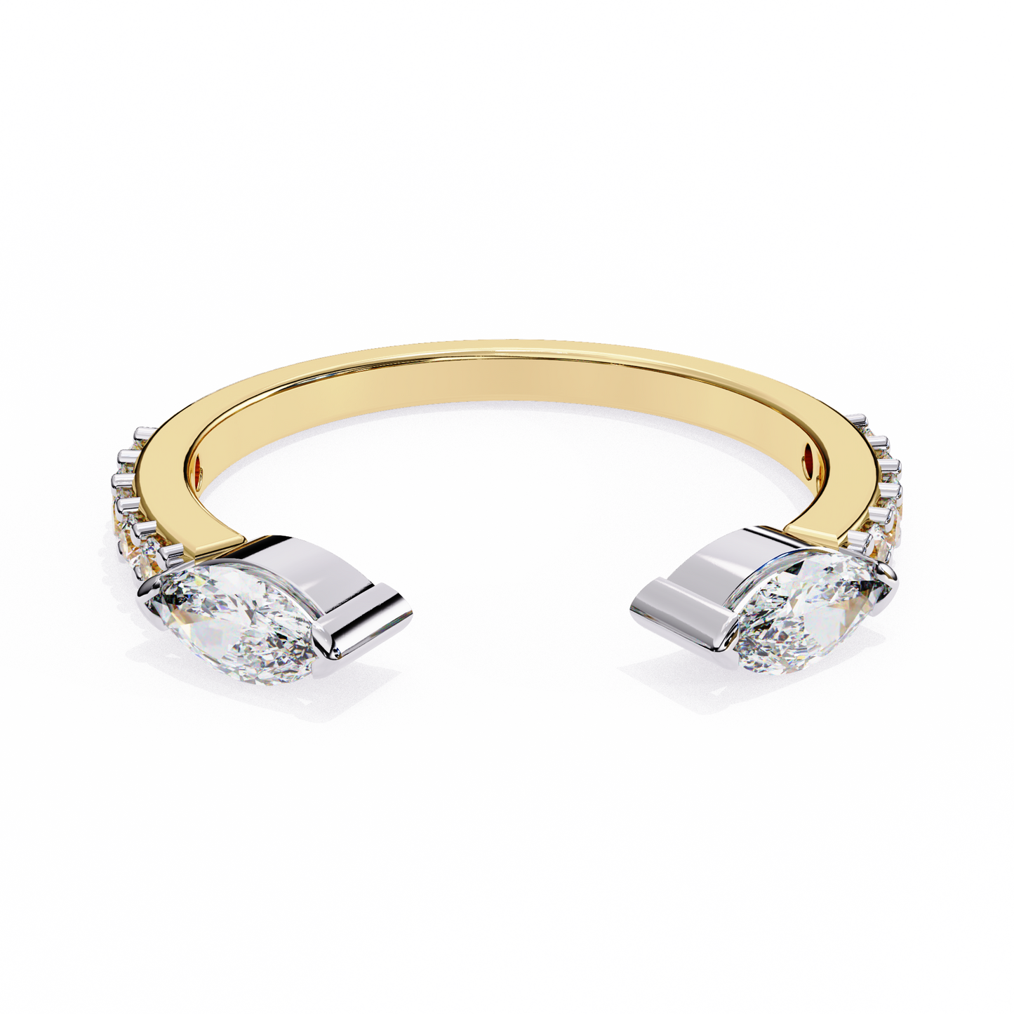 Seraphine Duo – Marquise & Round Lab Diamond Crossover Ring