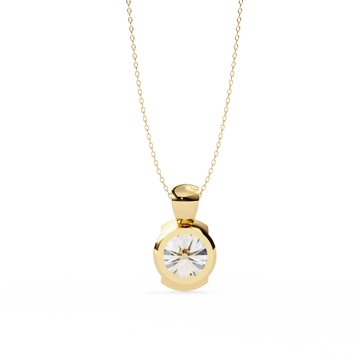 Beacon Gleam – Round Lab Diamond Elevated Chain Pendant