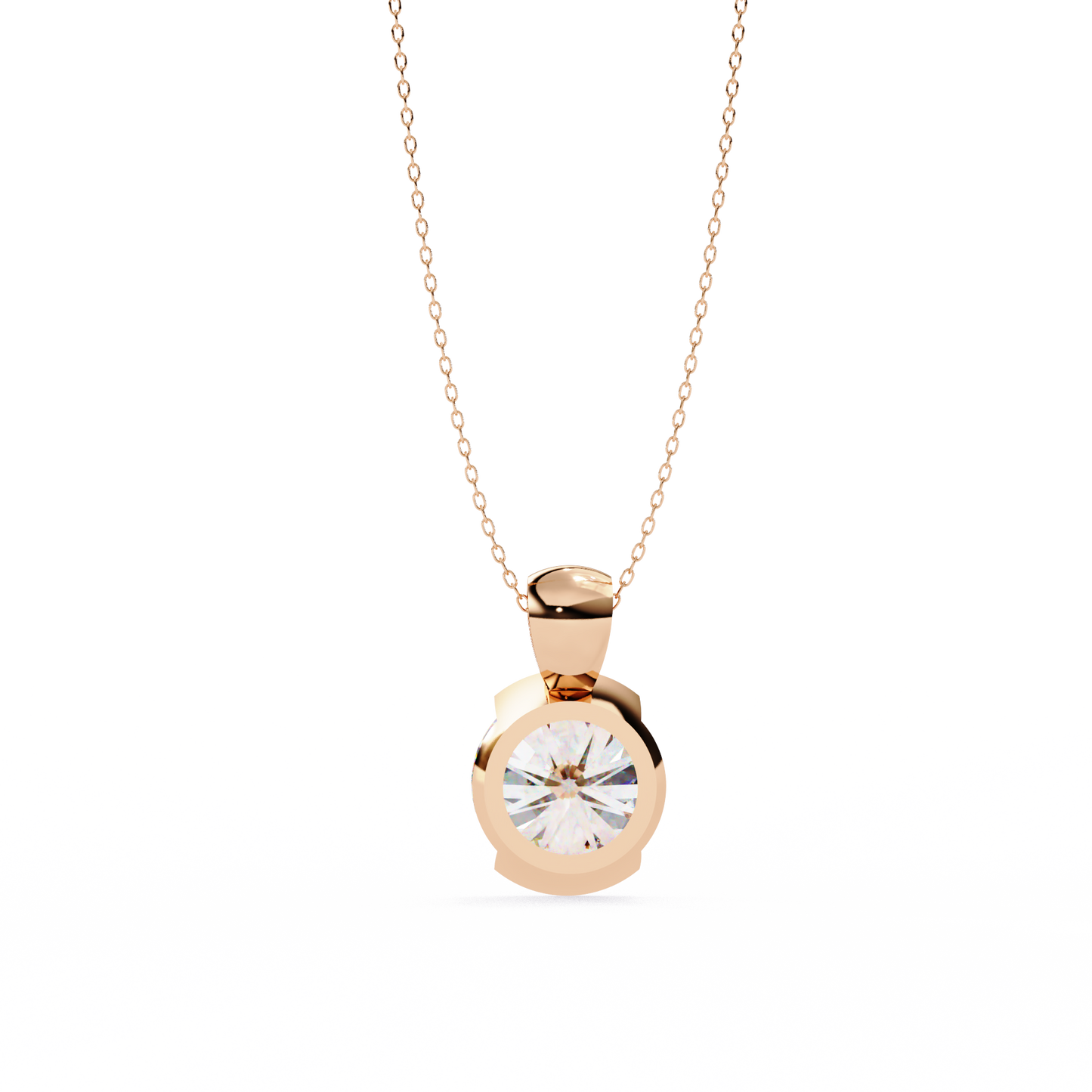 Beacon Gleam – Round Lab Diamond Elevated Chain Pendant