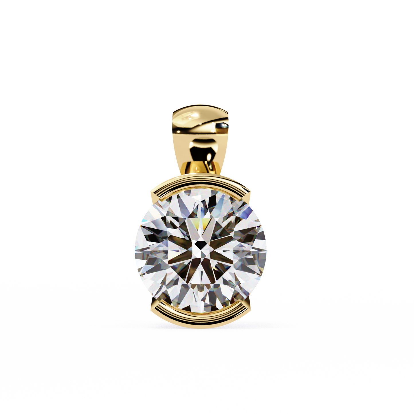 Beacon Gleam – Round Lab Diamond Elevated Chain Pendant
