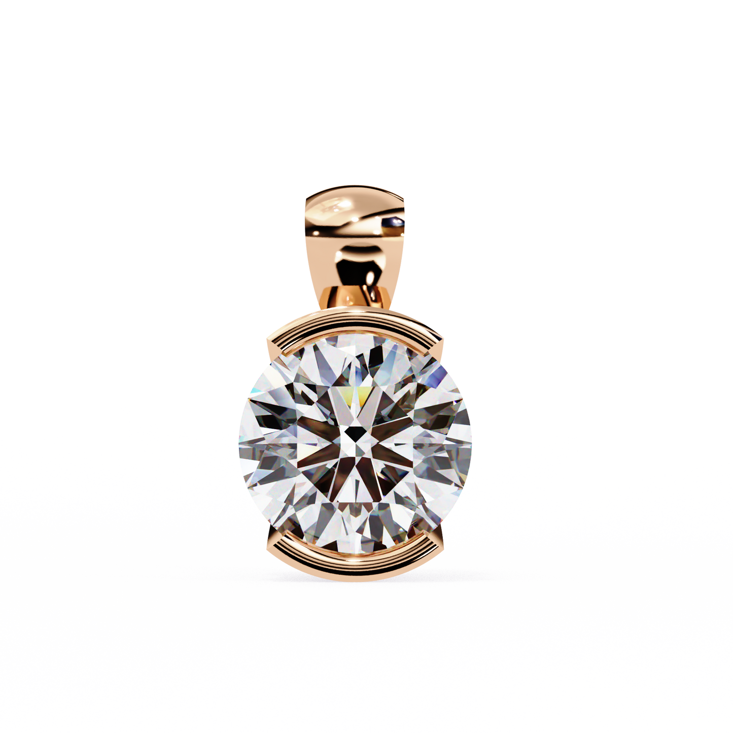 Beacon Gleam – Round Lab Diamond Elevated Chain Pendant