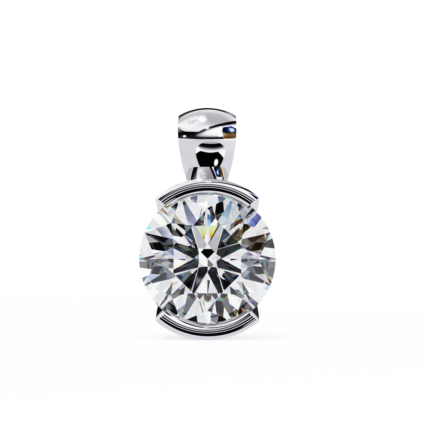 Beacon Gleam – Round Lab Diamond Elevated Chain Pendant