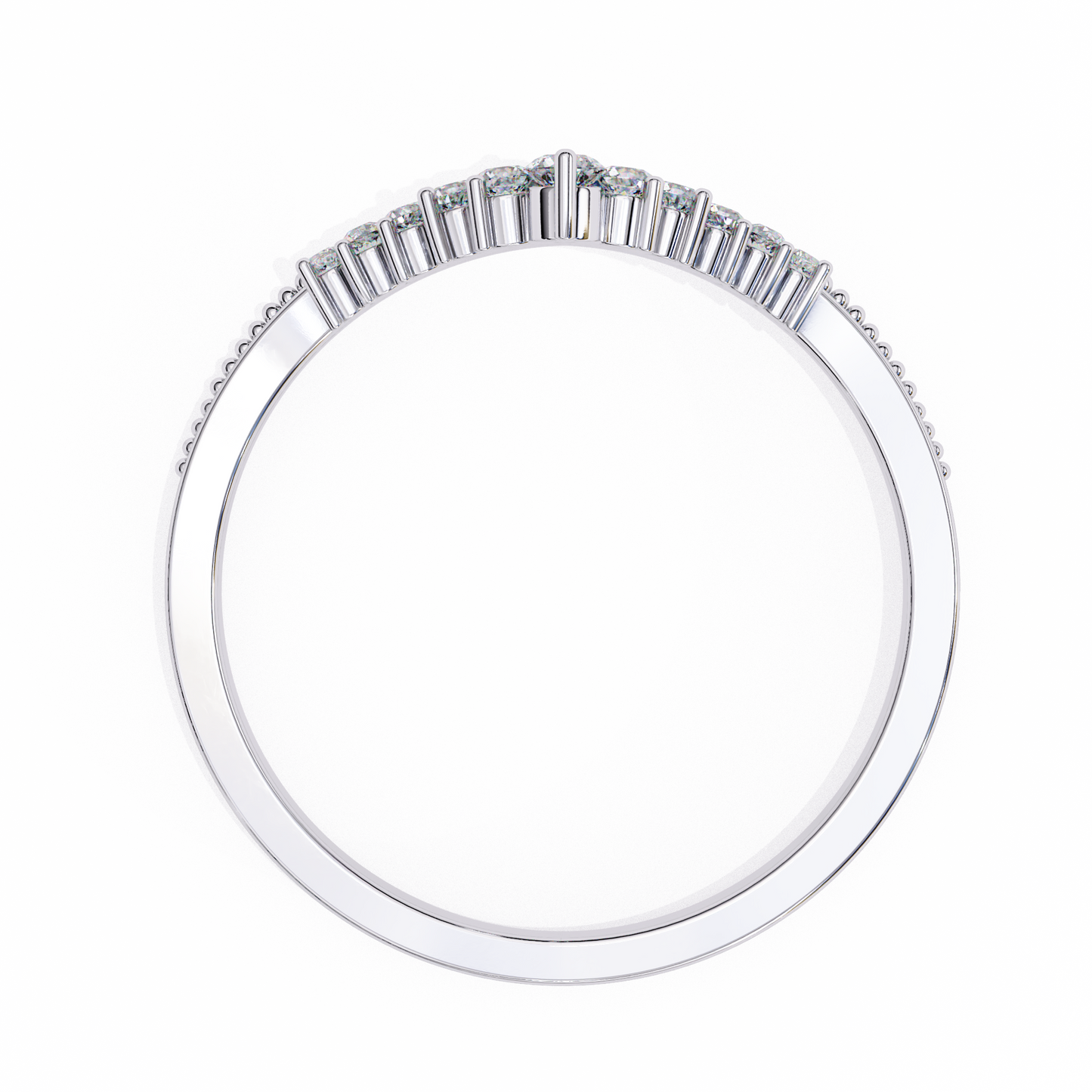Eterna Linea – Round Lab Diamond Micro Pavé Ring