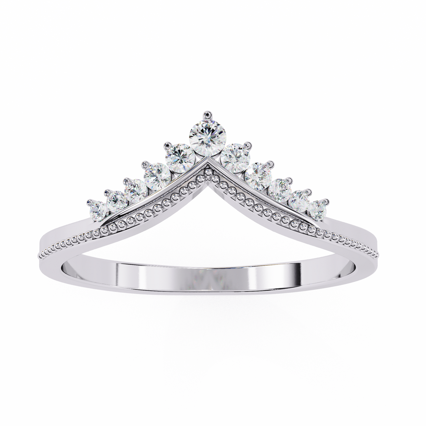 Eterna Linea – Round Lab Diamond Micro Pavé Ring
