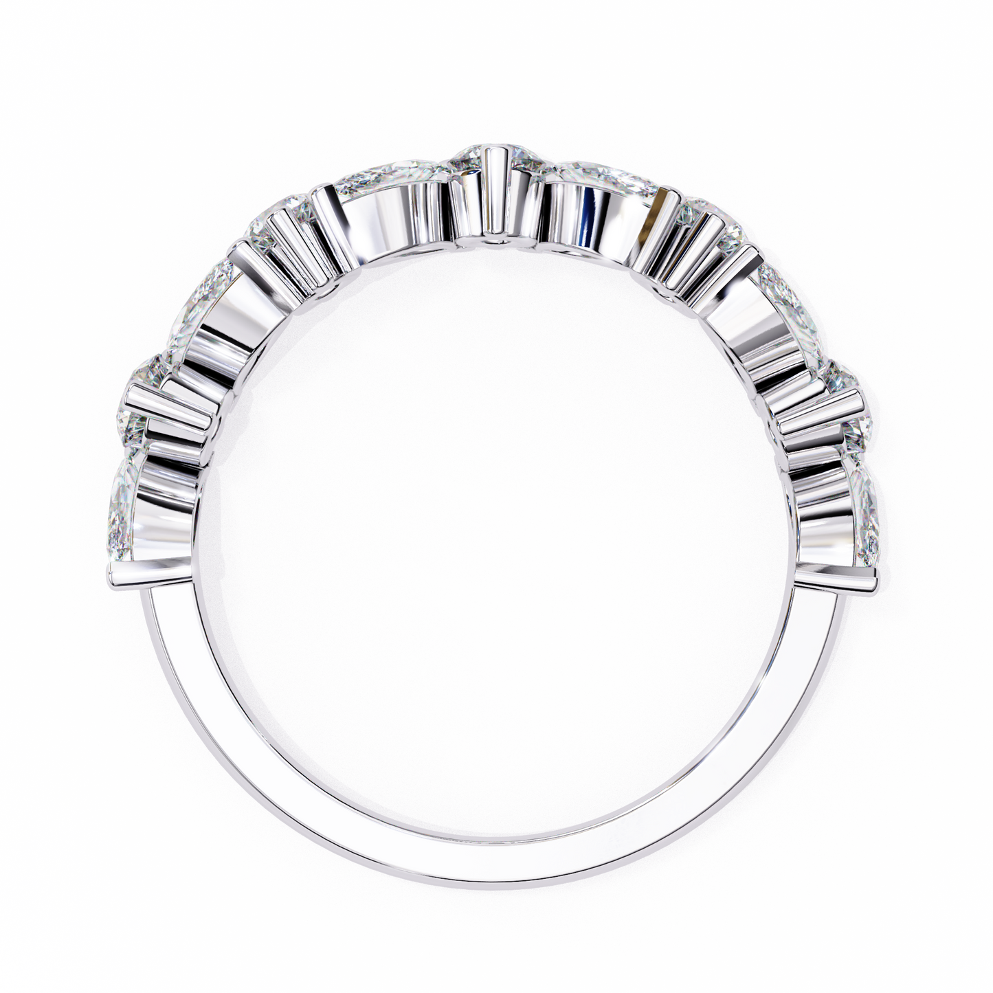 Vega Grace – Marquise & Round Lab Diamond Crossband Ring