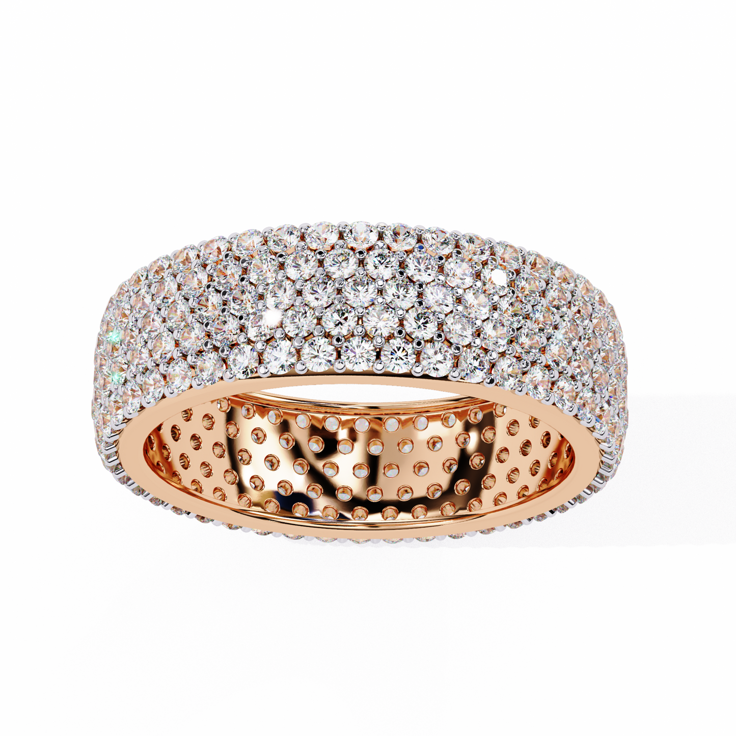 Nova Line – Pavé Lab Diamond Band with Graduated Rounds in 14K Gold