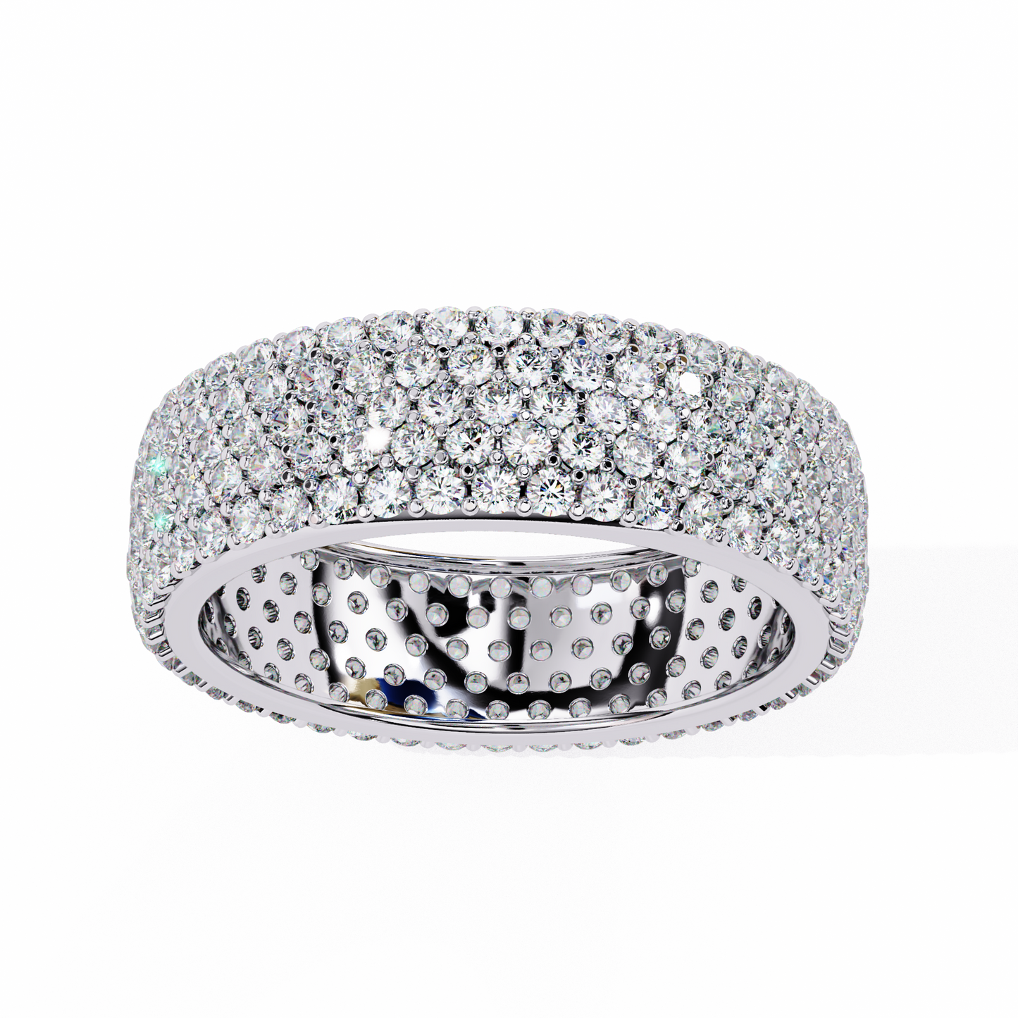 Nova Line – Pavé Lab Diamond Band with Graduated Rounds in 14K Gold