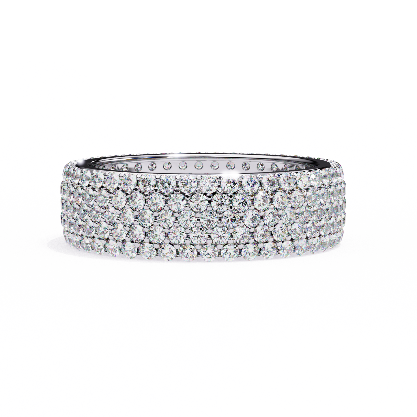 Nova Line – Pavé Lab Diamond Band with Graduated Rounds in 14K Gold