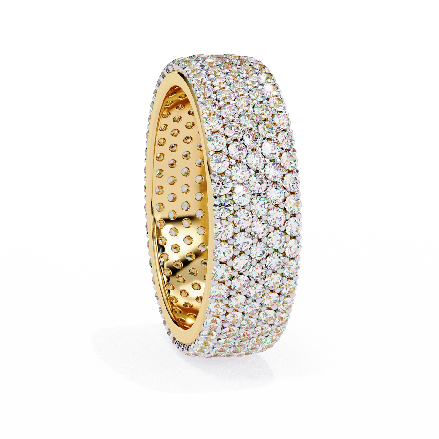 Nova Line – Pavé Lab Diamond Band with Graduated Rounds in 14K Gold