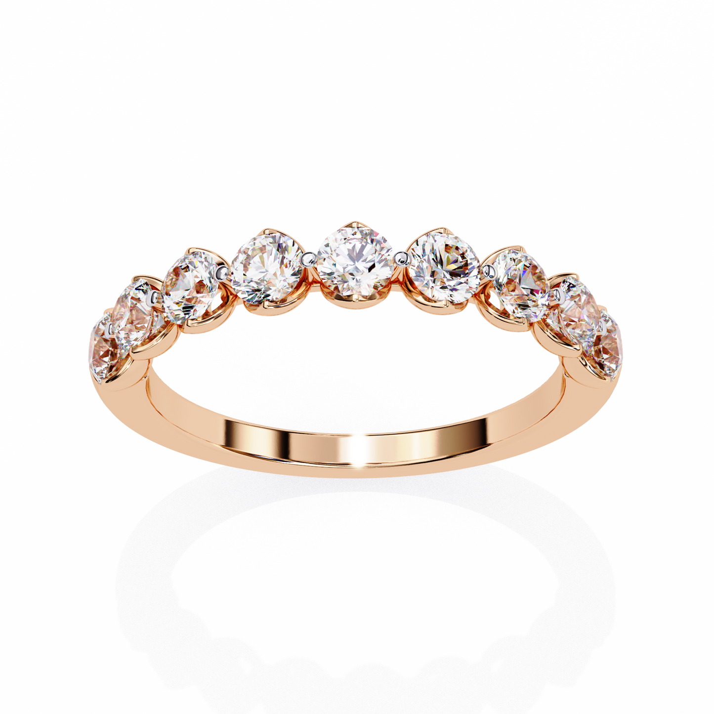 Lyra Beam – Round Lab Diamond Double Accent Ring