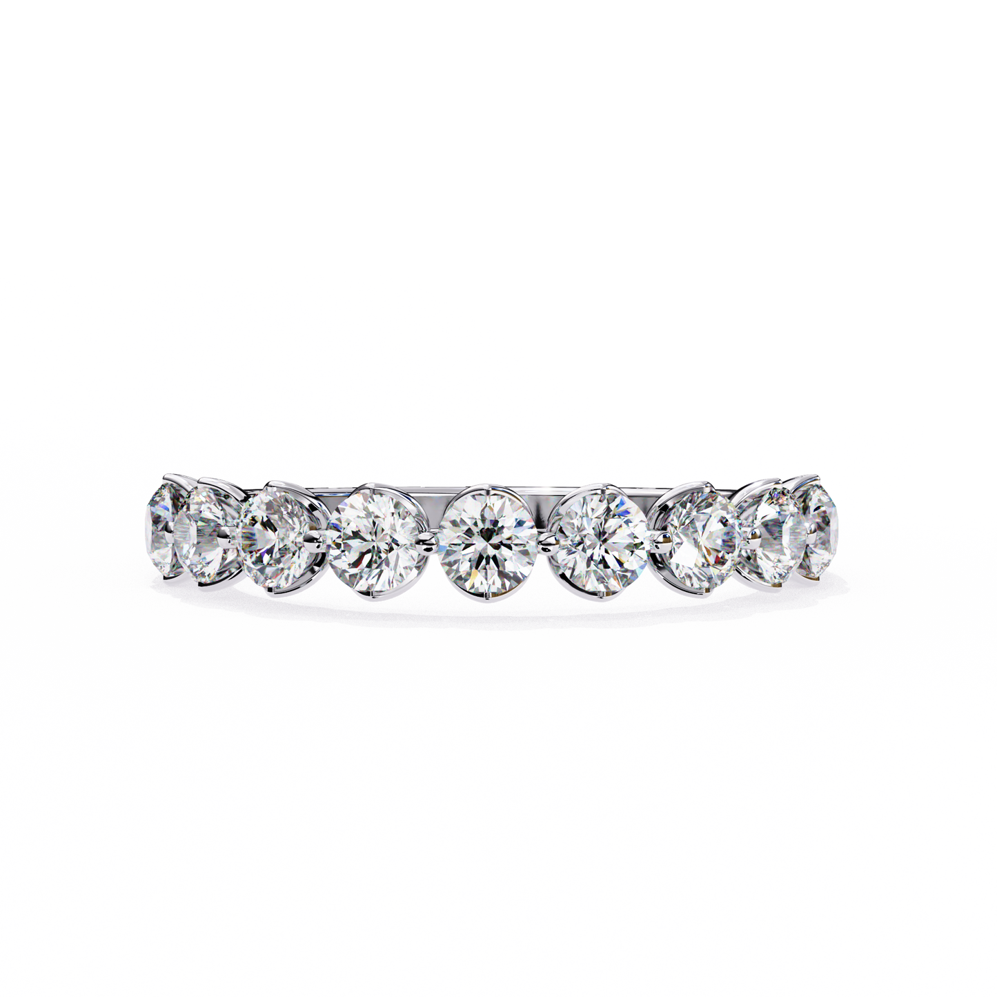 Lyra Beam – Round Lab Diamond Double Accent Ring