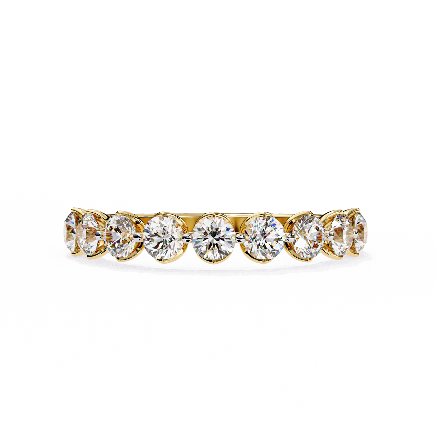 Lyra Beam – Round Lab Diamond Double Accent Ring