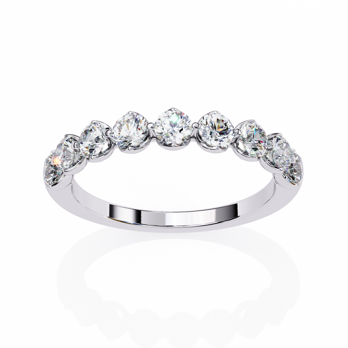 Lyra Beam – Round Lab Diamond Double Accent Ring