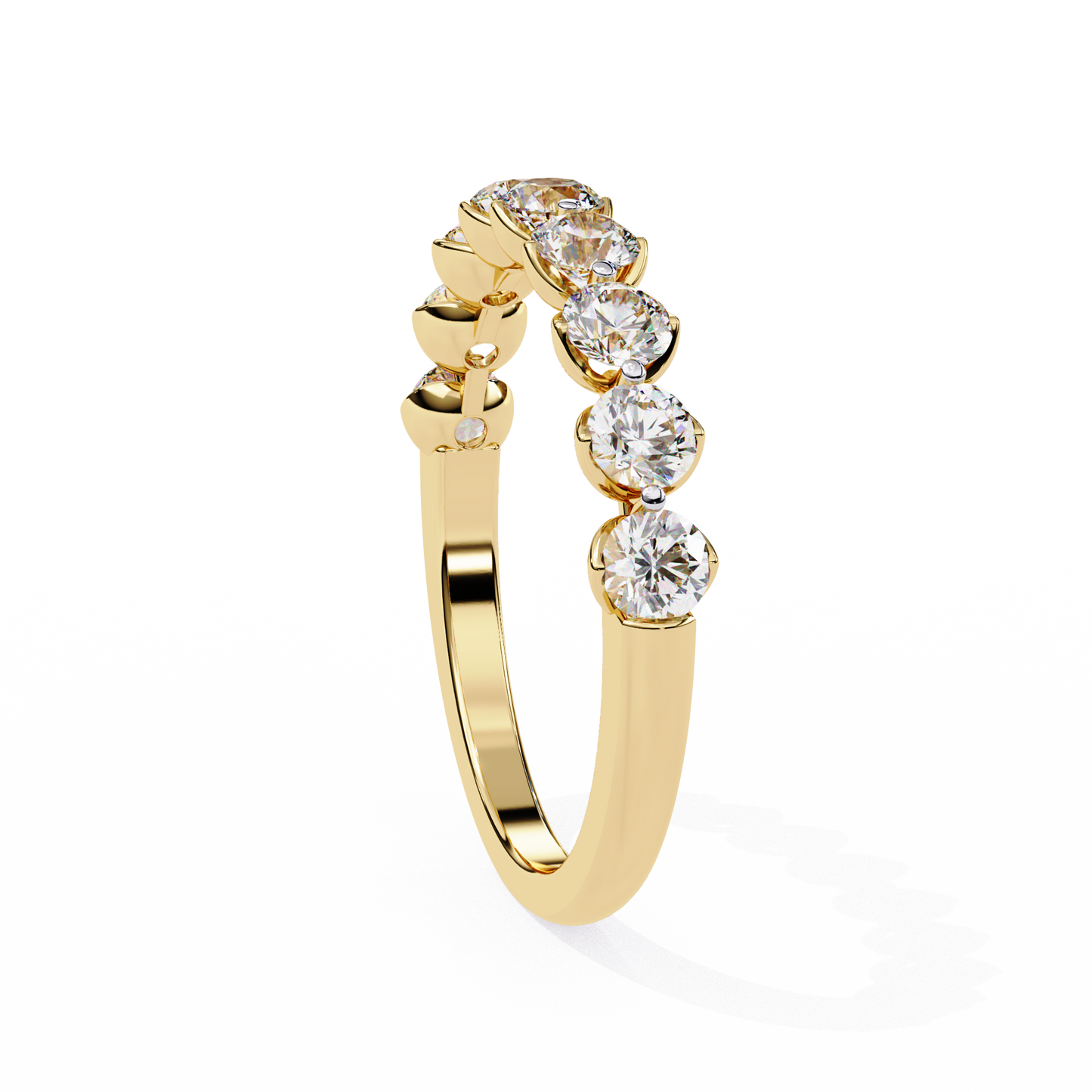 Lyra Beam – Round Lab Diamond Double Accent Ring