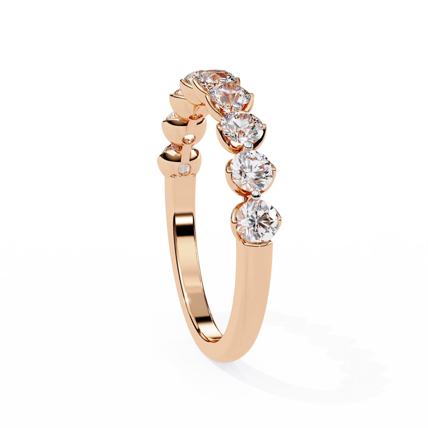 Lyra Beam – Round Diamond Double Accent Ring