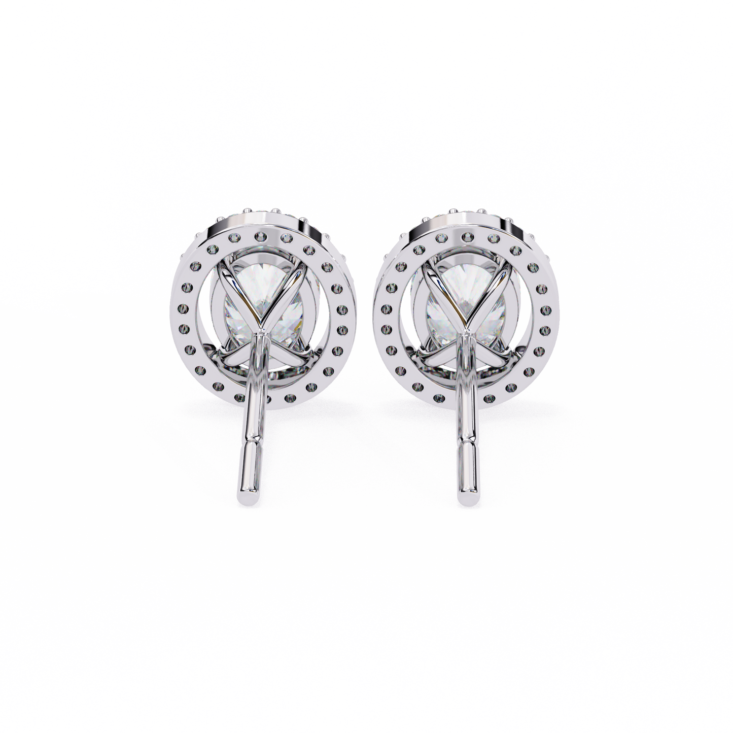 Orbit Bloom – Oval & Round Lab Diamond Cluster Earring