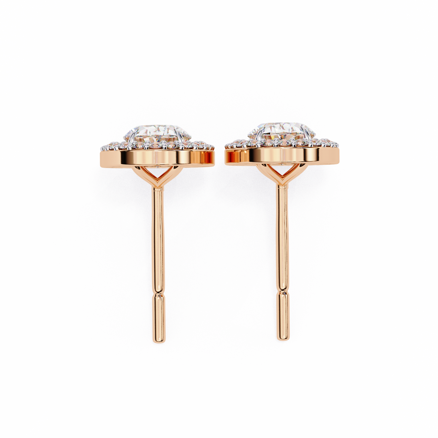 Orbit Bloom – Oval & Round Lab Diamond Cluster Earring