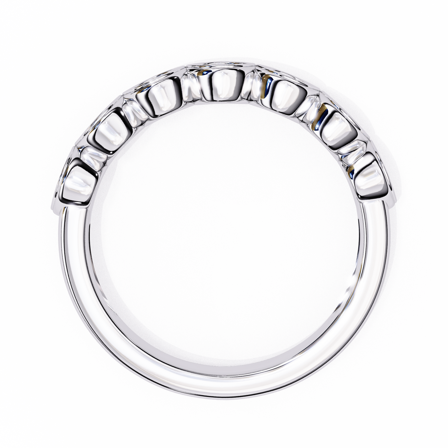 Sierra Arc – Round Diamond Petite Curved Band