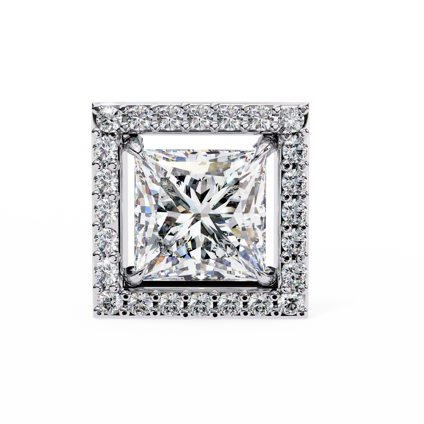 Twilight Twist – Princess & Round Lab Diamond Earrings