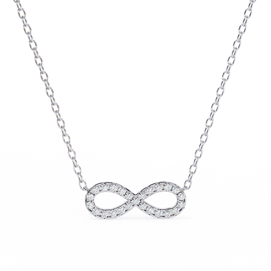 Infinity Whisper – Diamond Infinity Necklace