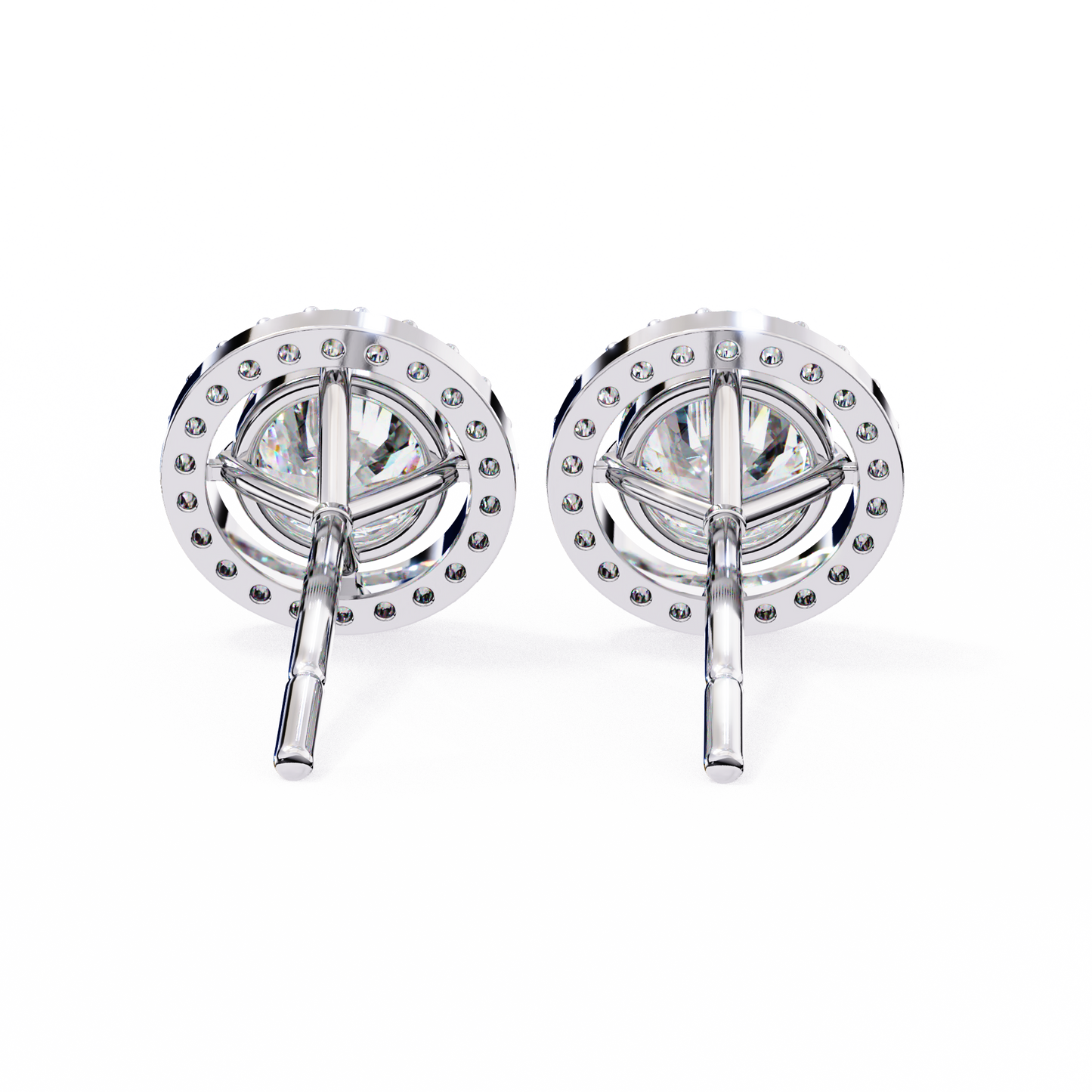 Cascade Glow – Round Lab Diamond Wide Hoop Earrings