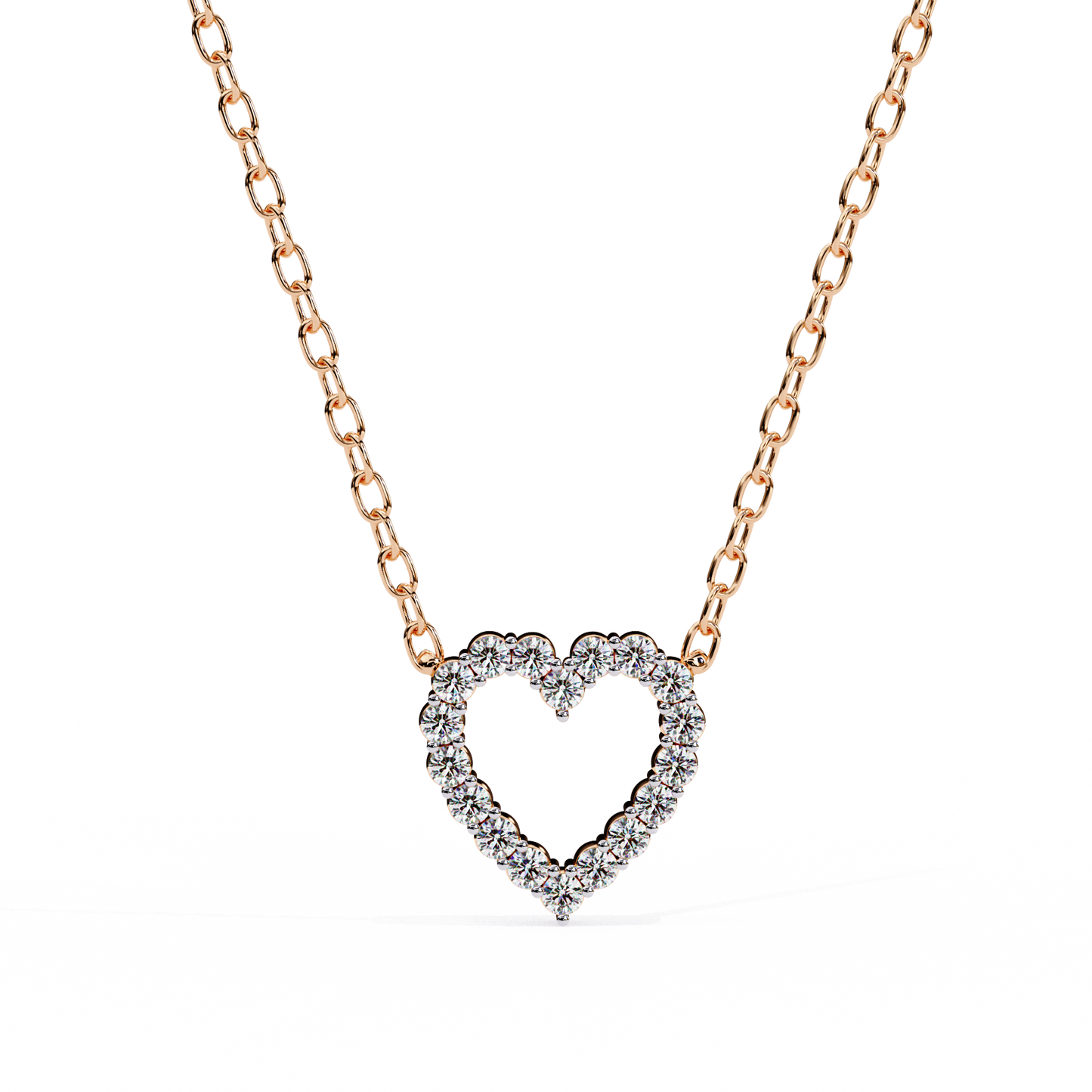 Heart Line – Lab Diamond Necklace