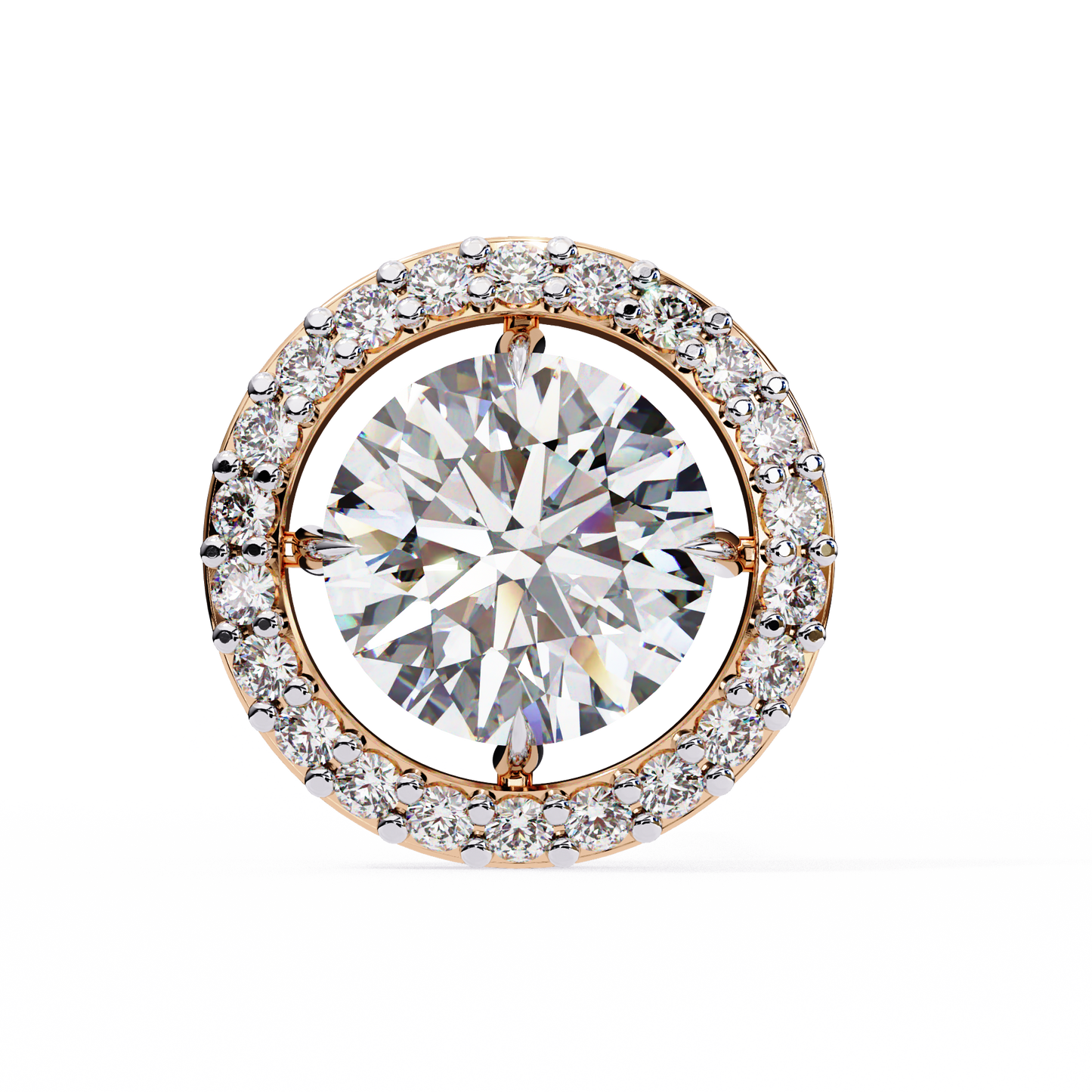 Cascade Glow – Round Lab Diamond Wide Hoop Earrings