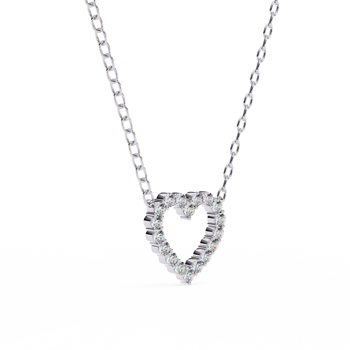 Heart Line – Lab Diamond Necklace