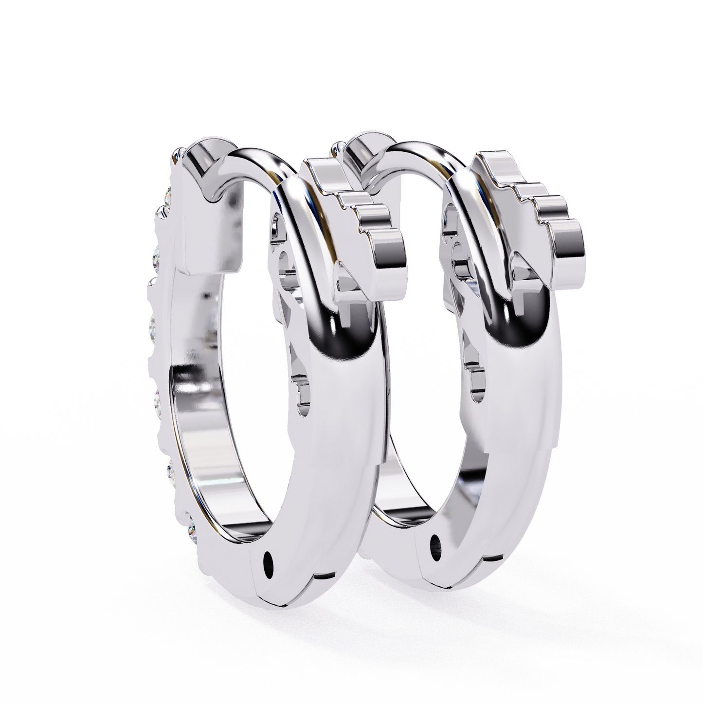 Startrail – Round Lab Diamond Line Stud Earrings