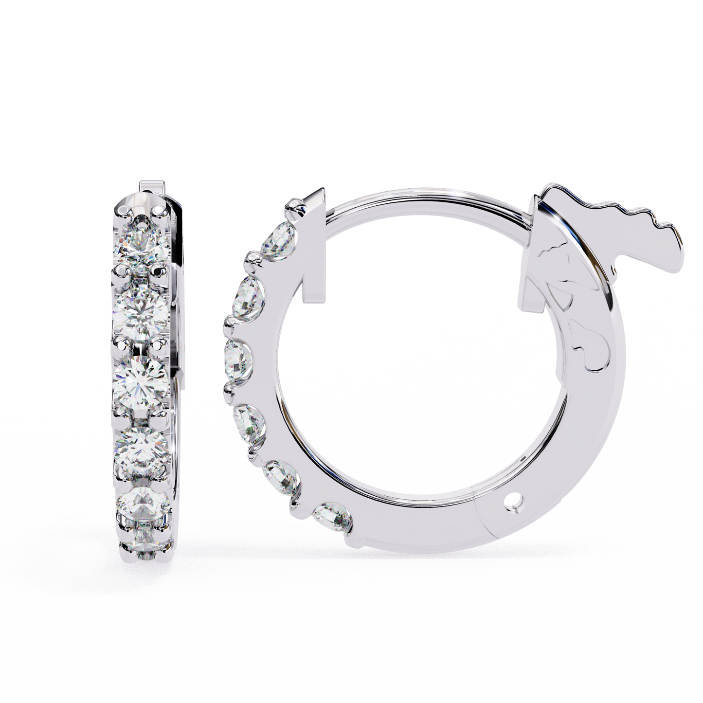 Startrail – Round Lab Diamond Line Stud Earrings