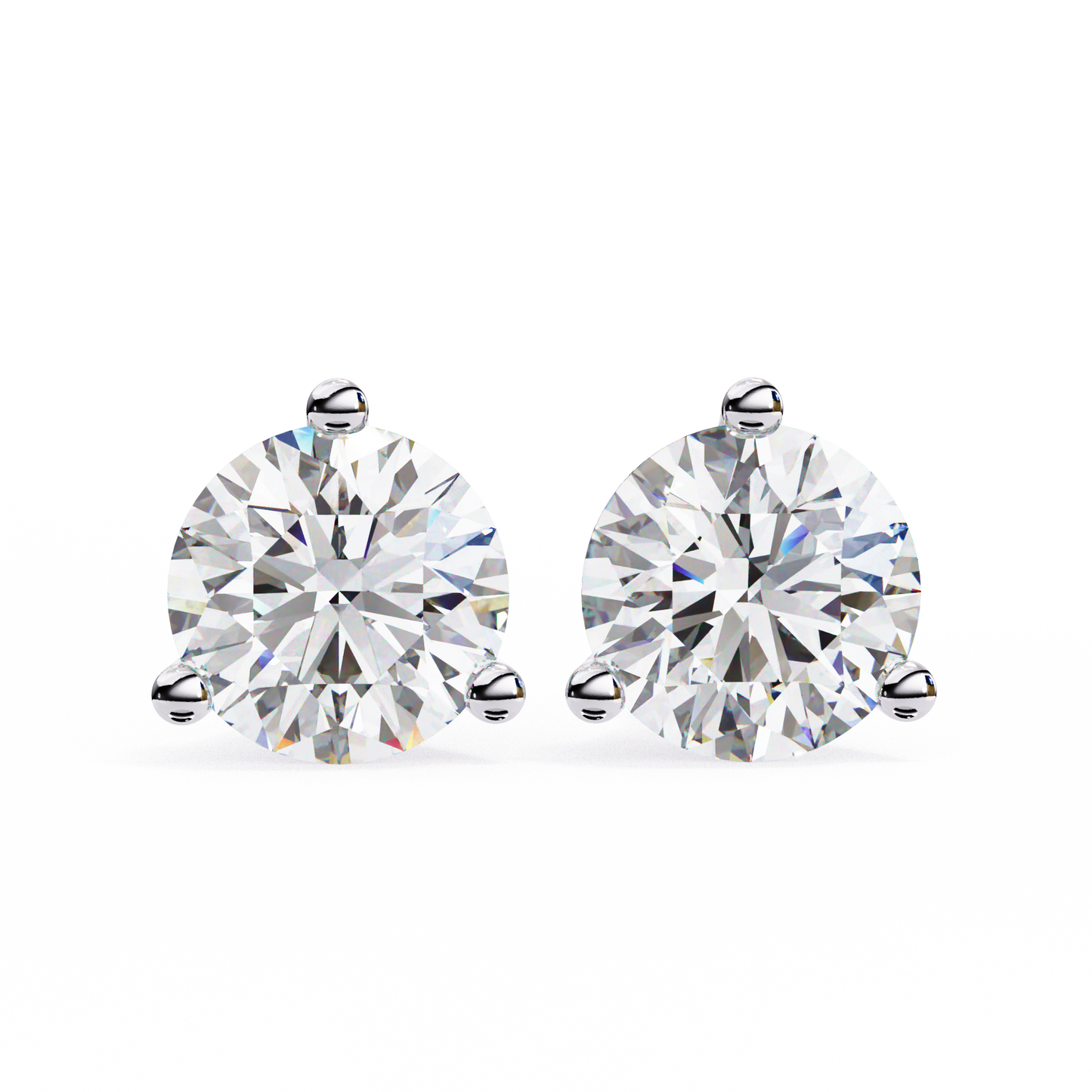 Aurora Studs – Round Diamond Classic Basket Earrings