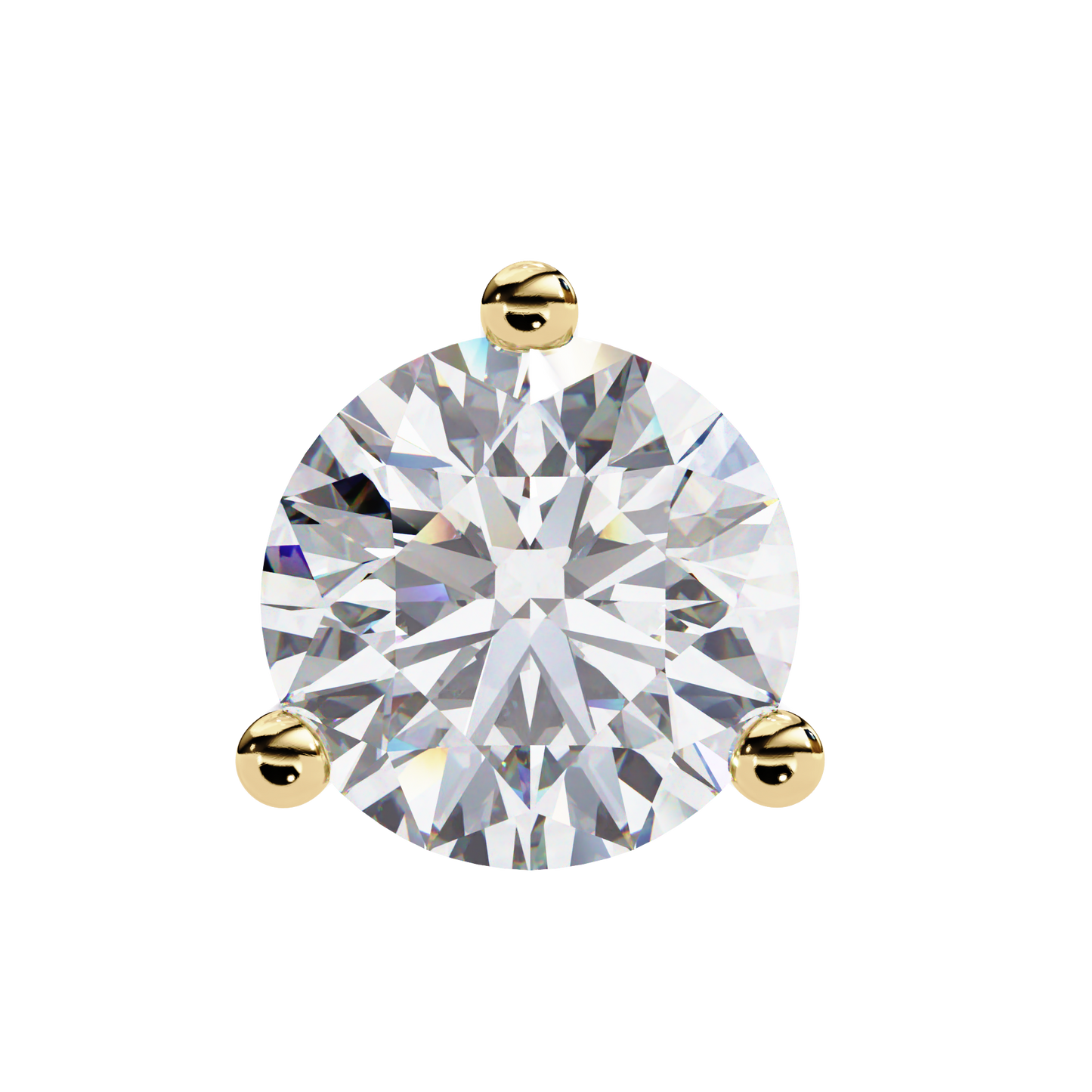 Aurora Studs – Round Diamond Classic Basket Earrings