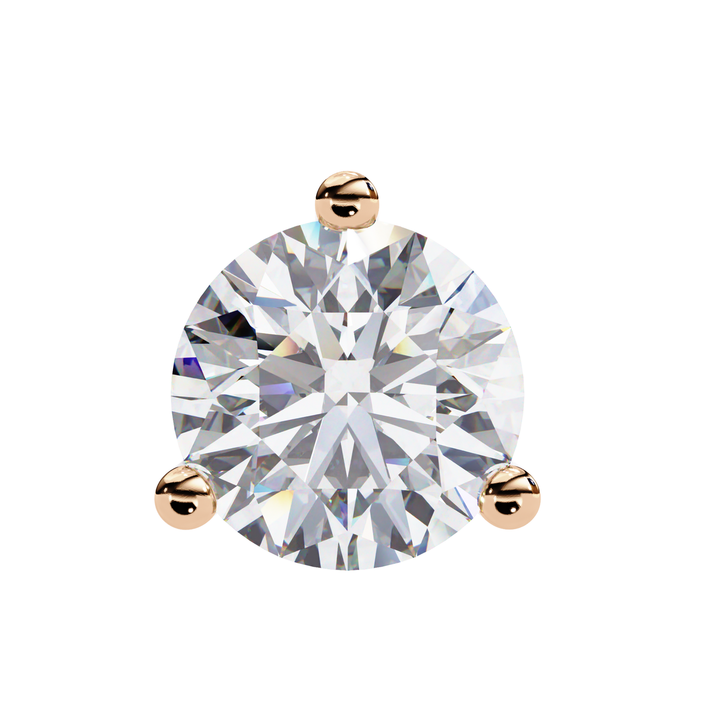 Aurora Studs – Round Diamond Classic Basket Earrings