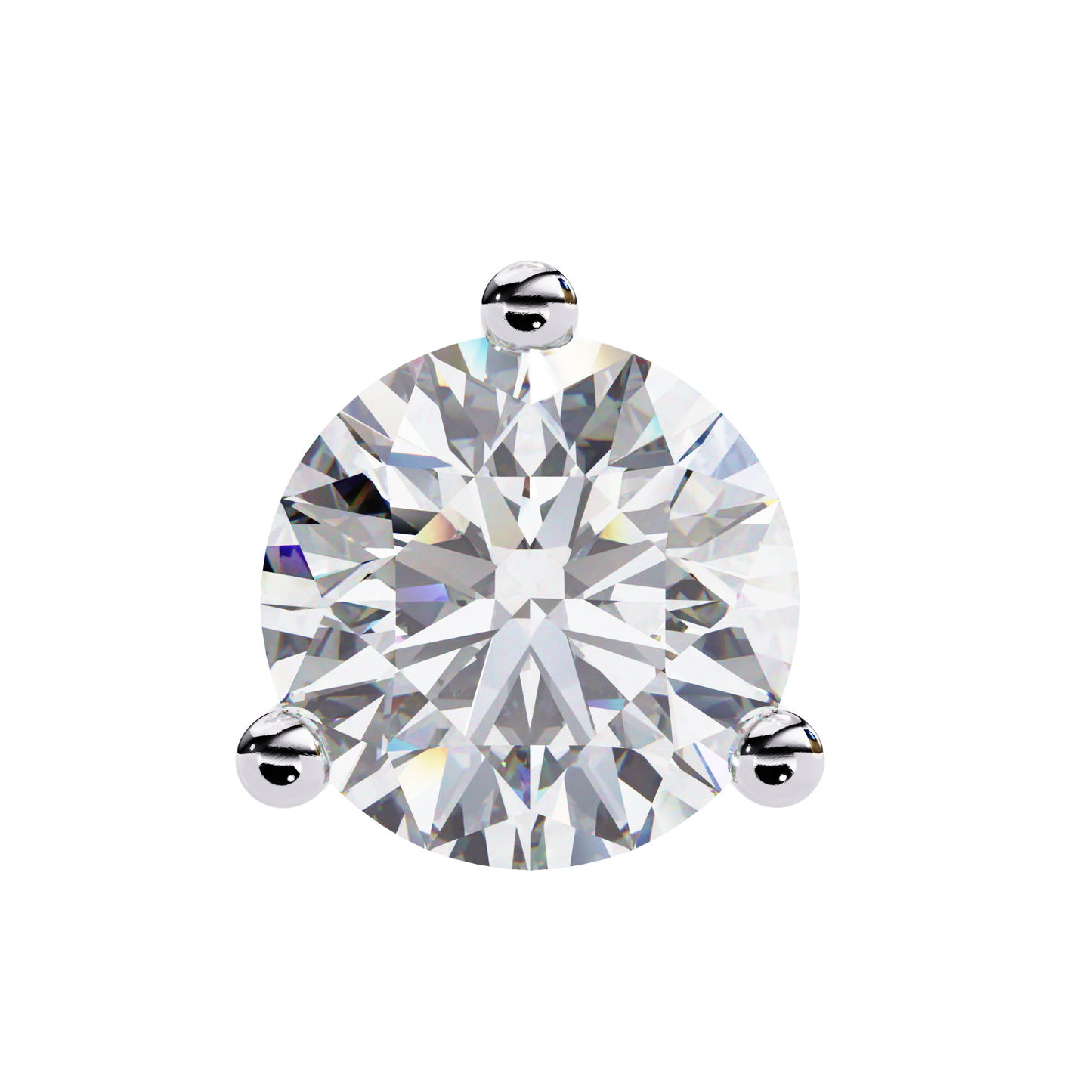 Aurora Studs – Round Diamond Classic Basket Earrings