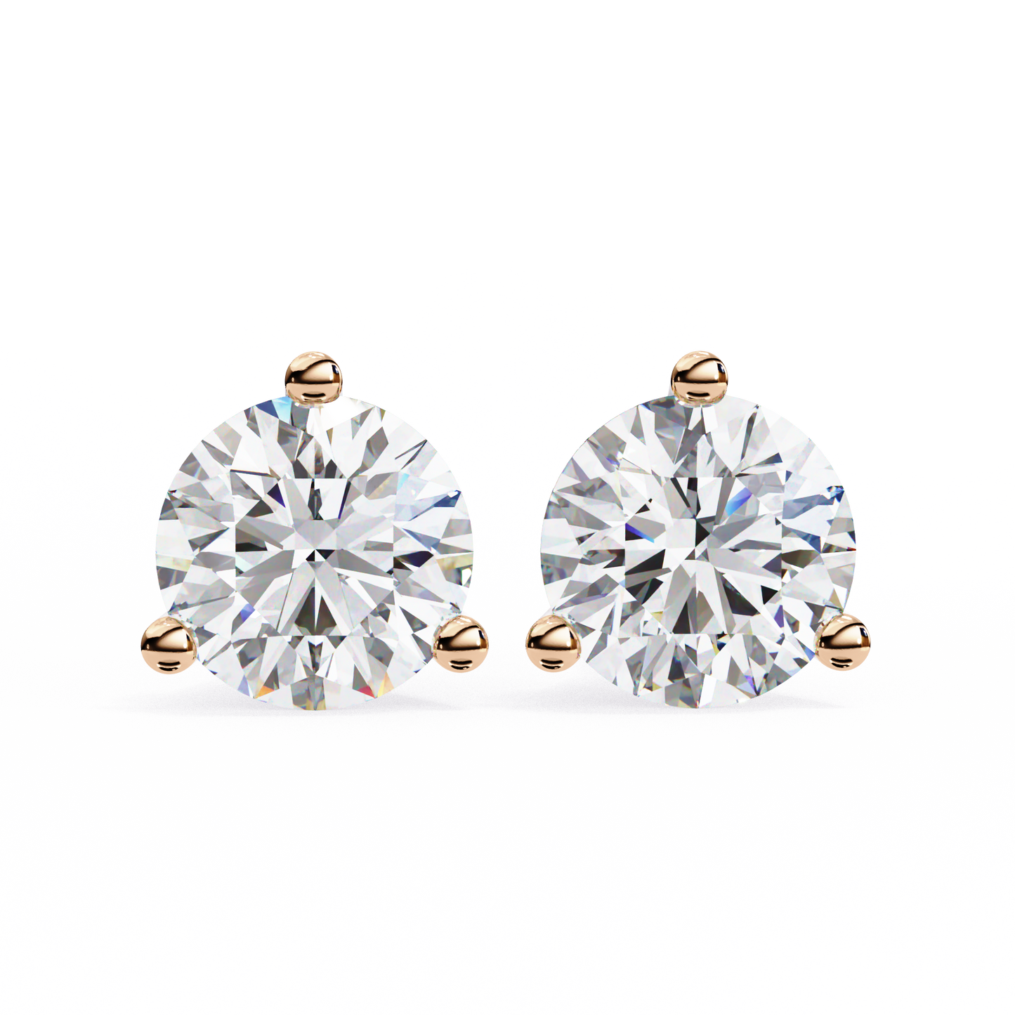 Aurora Studs – Round Diamond Classic Basket Earrings