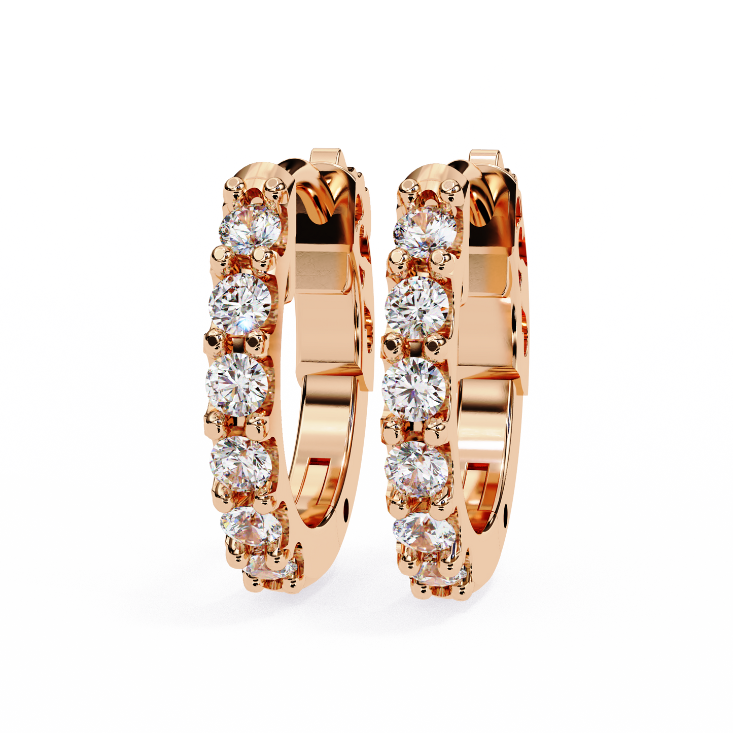 Startrail – Round Lab Diamond Line Stud Earrings