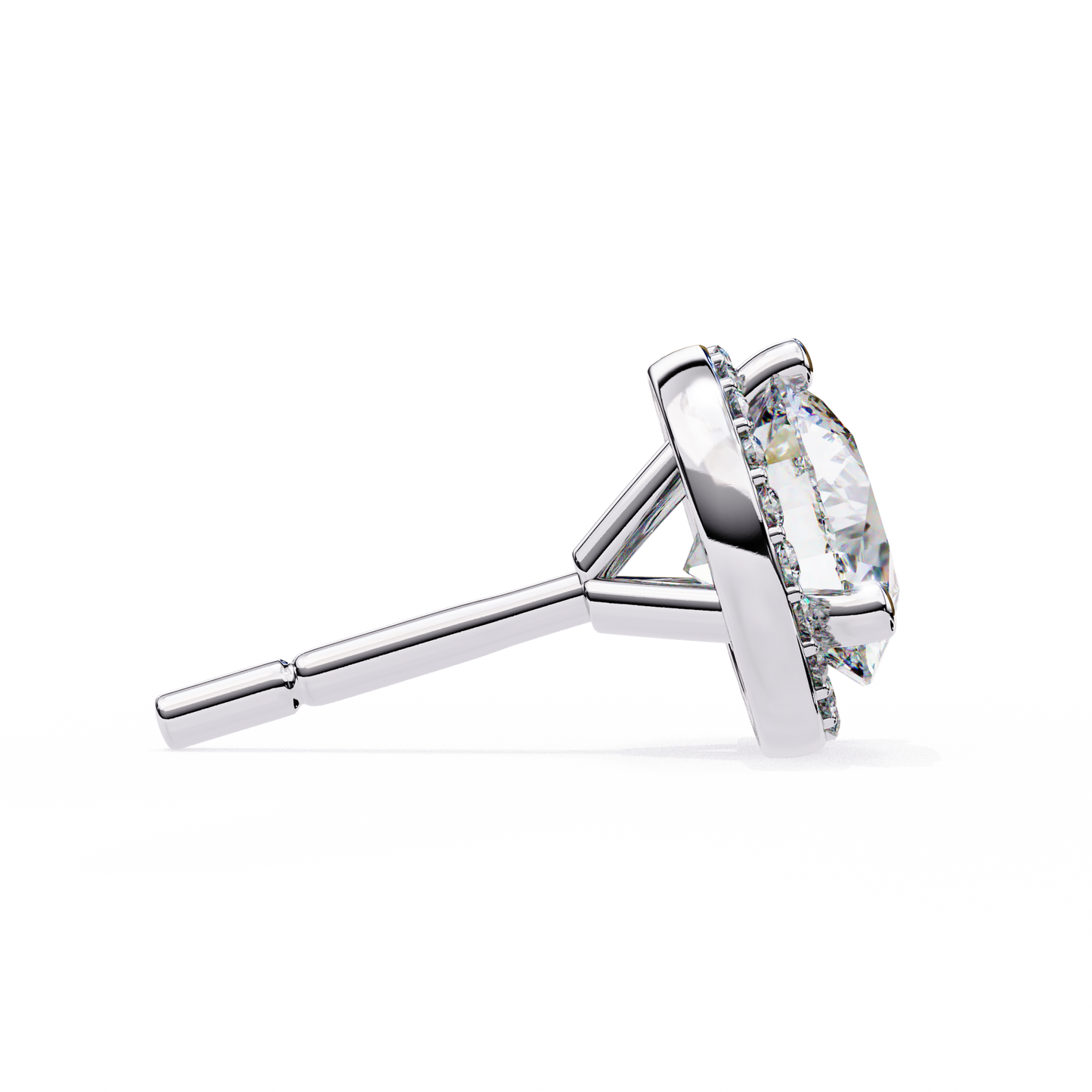 Frost Line – Round Lab Diamond Linear Drop Earrings