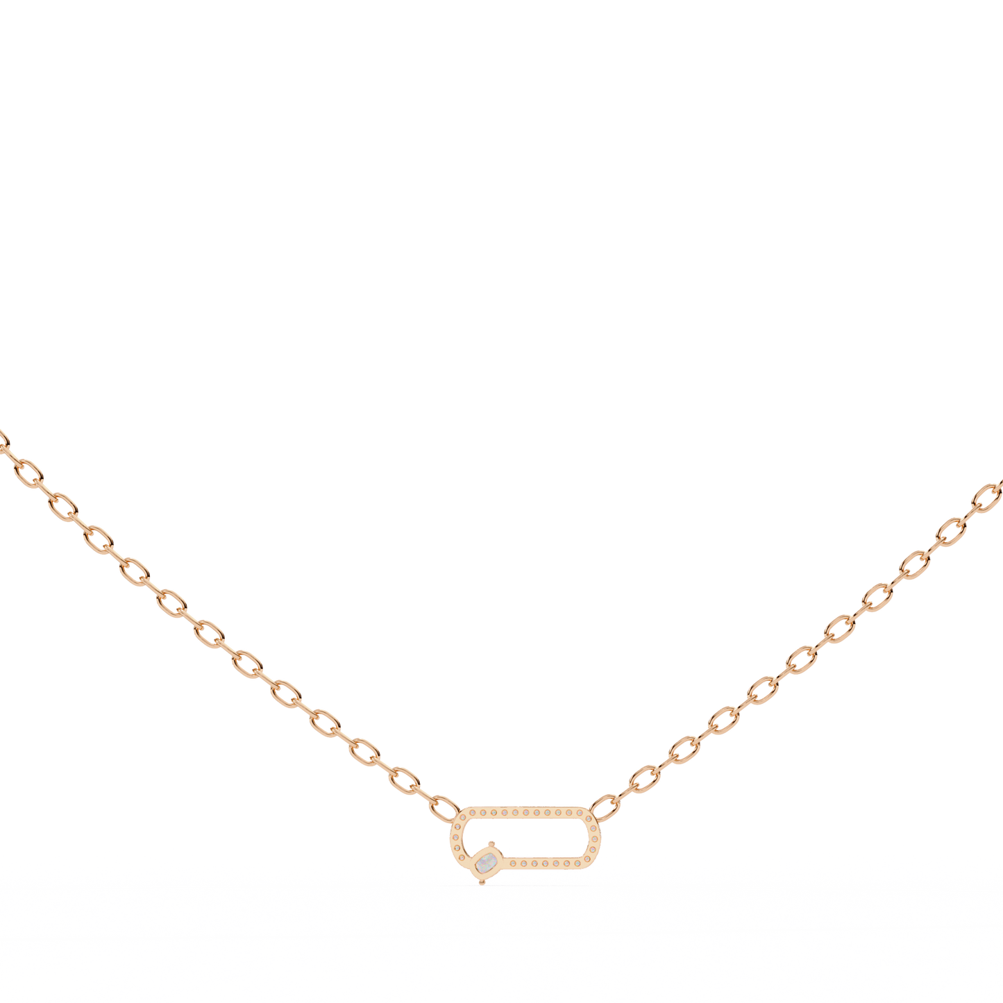 Cushion Orbit – Cushion & Round Lab Diamond Halo Necklace