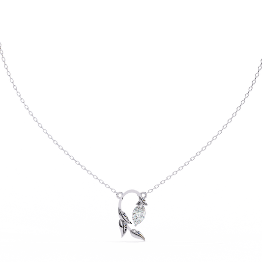 Leaflight – Marquise Diamond Leaf Necklace