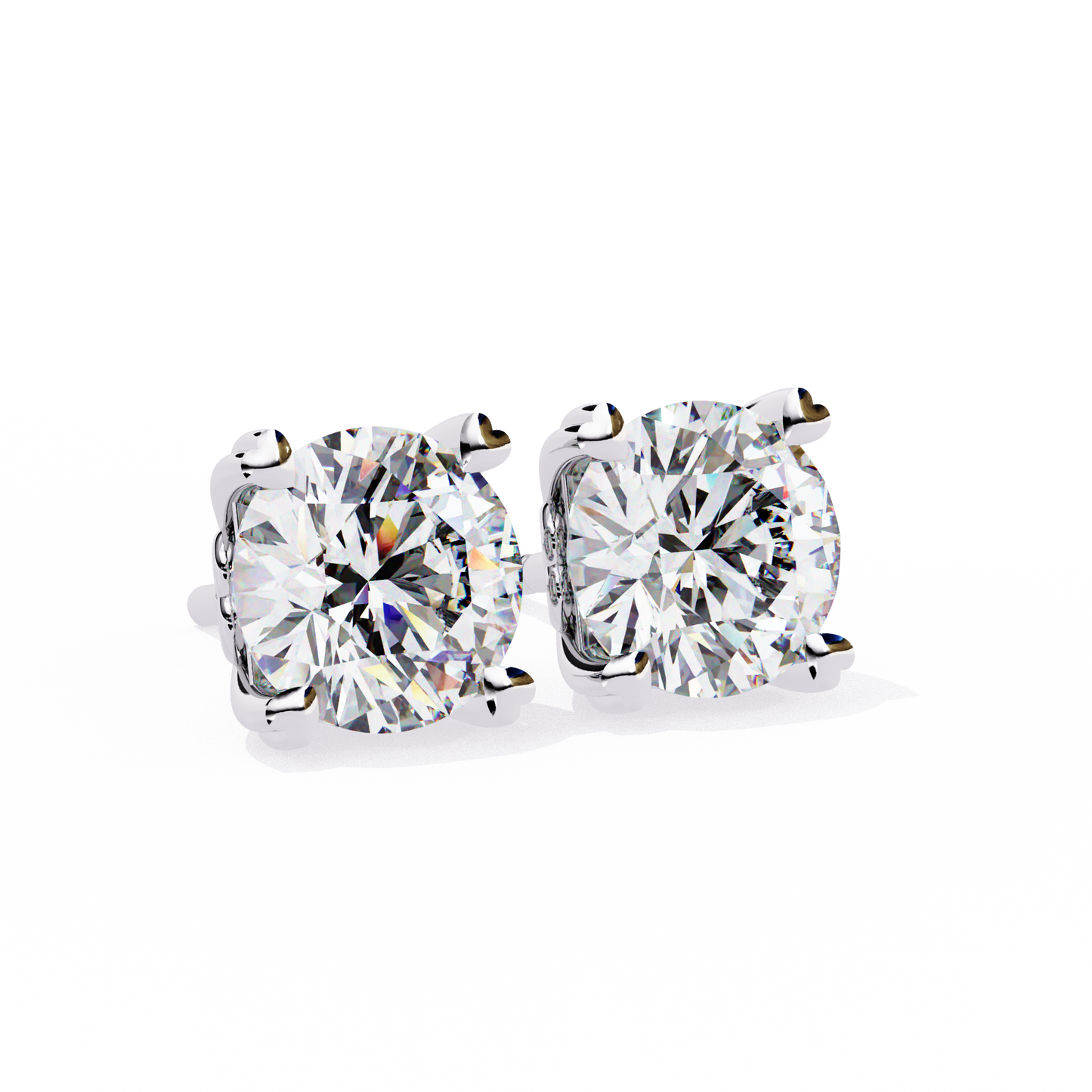Lyra Studs – Round Lab Diamond Classic Solitaire Earrings