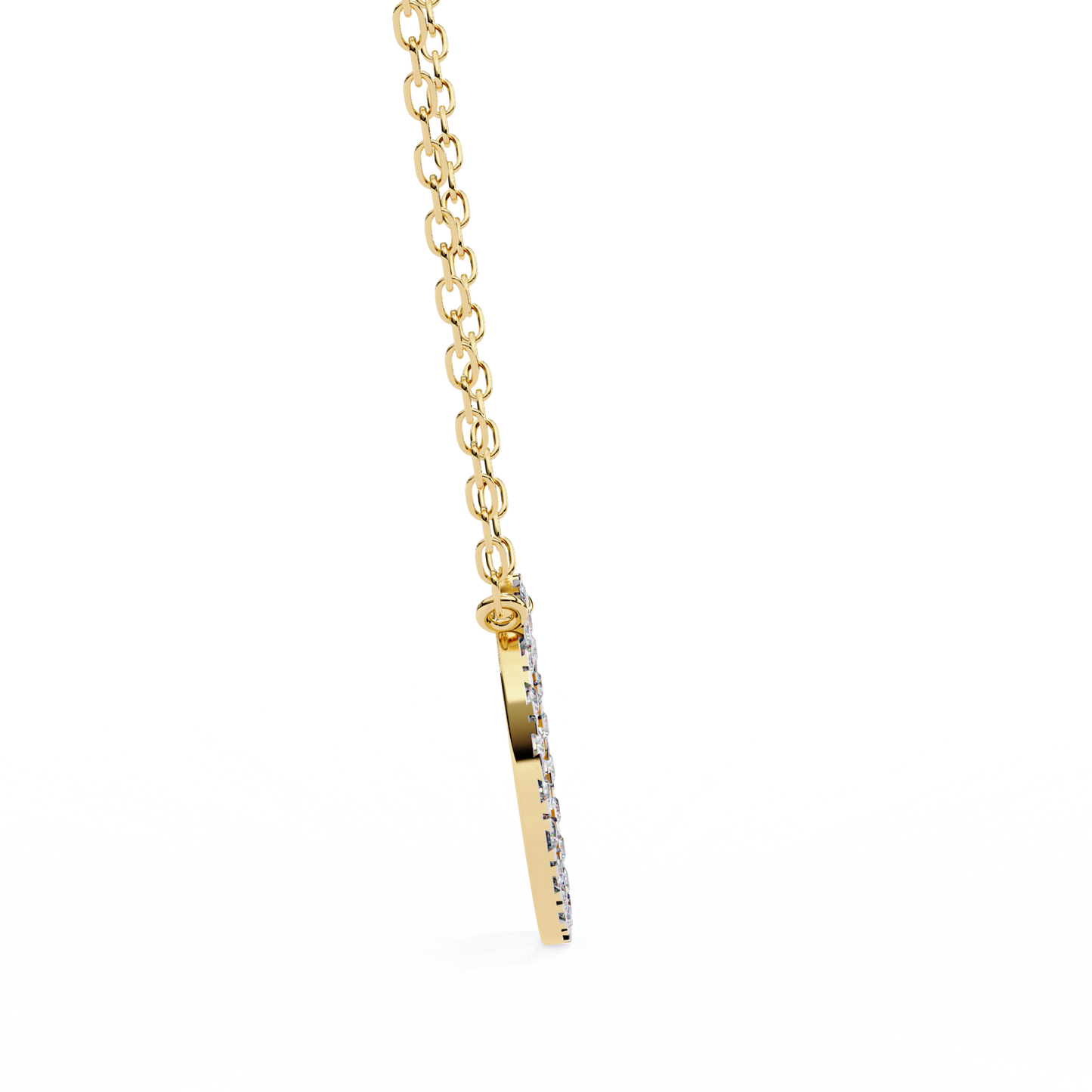 Twinkle Row – Round Lab Diamond Curved Bar Necklace