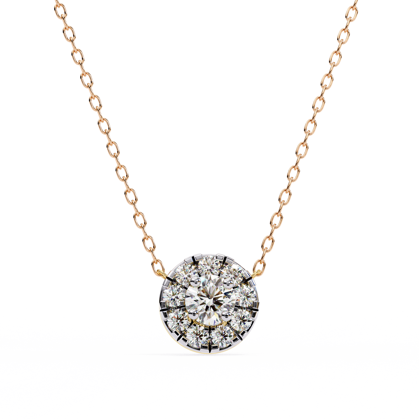 Starlit Charm – Round Lab Diamond Trio Necklace