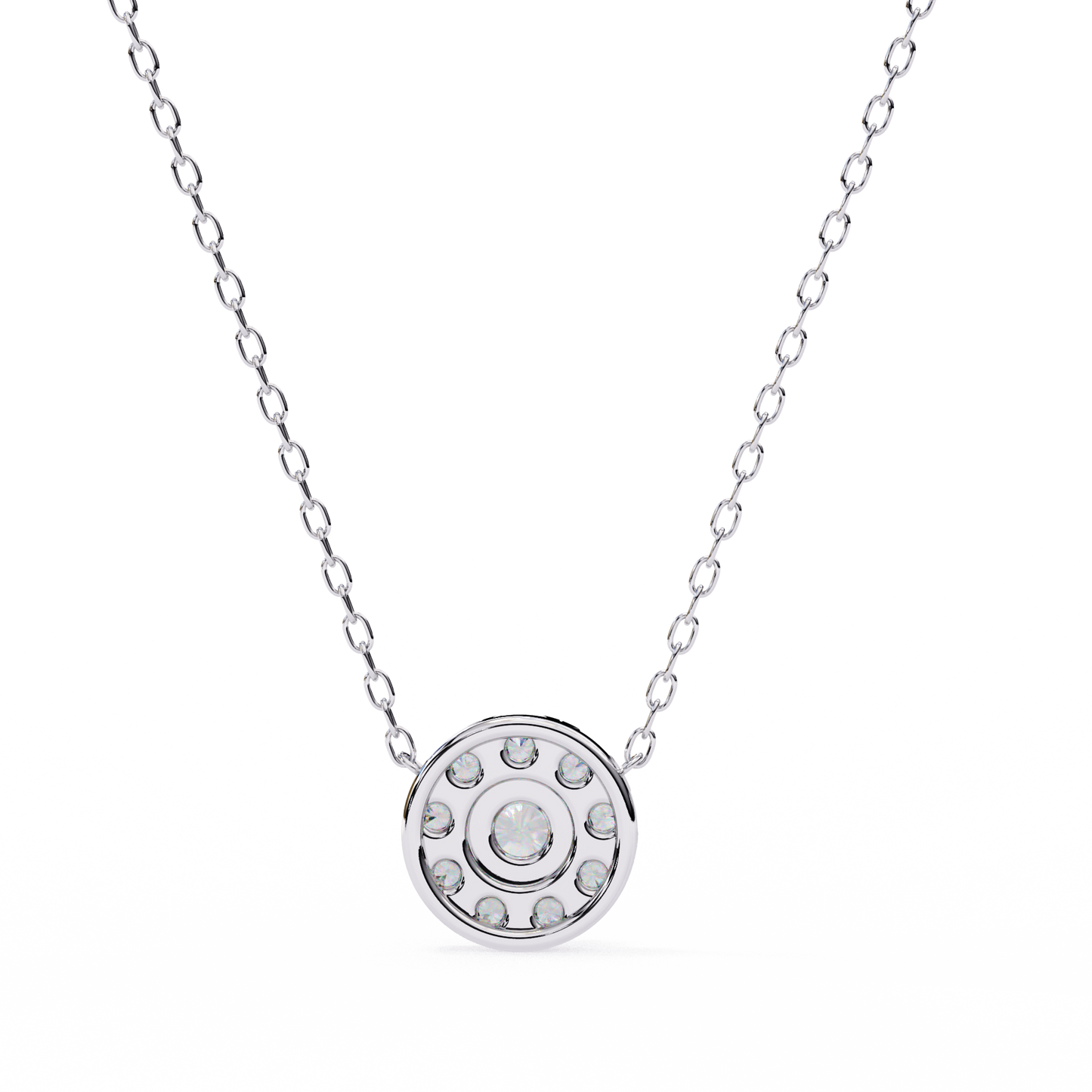 Starlit Charm – Round Lab Diamond Trio Necklace
