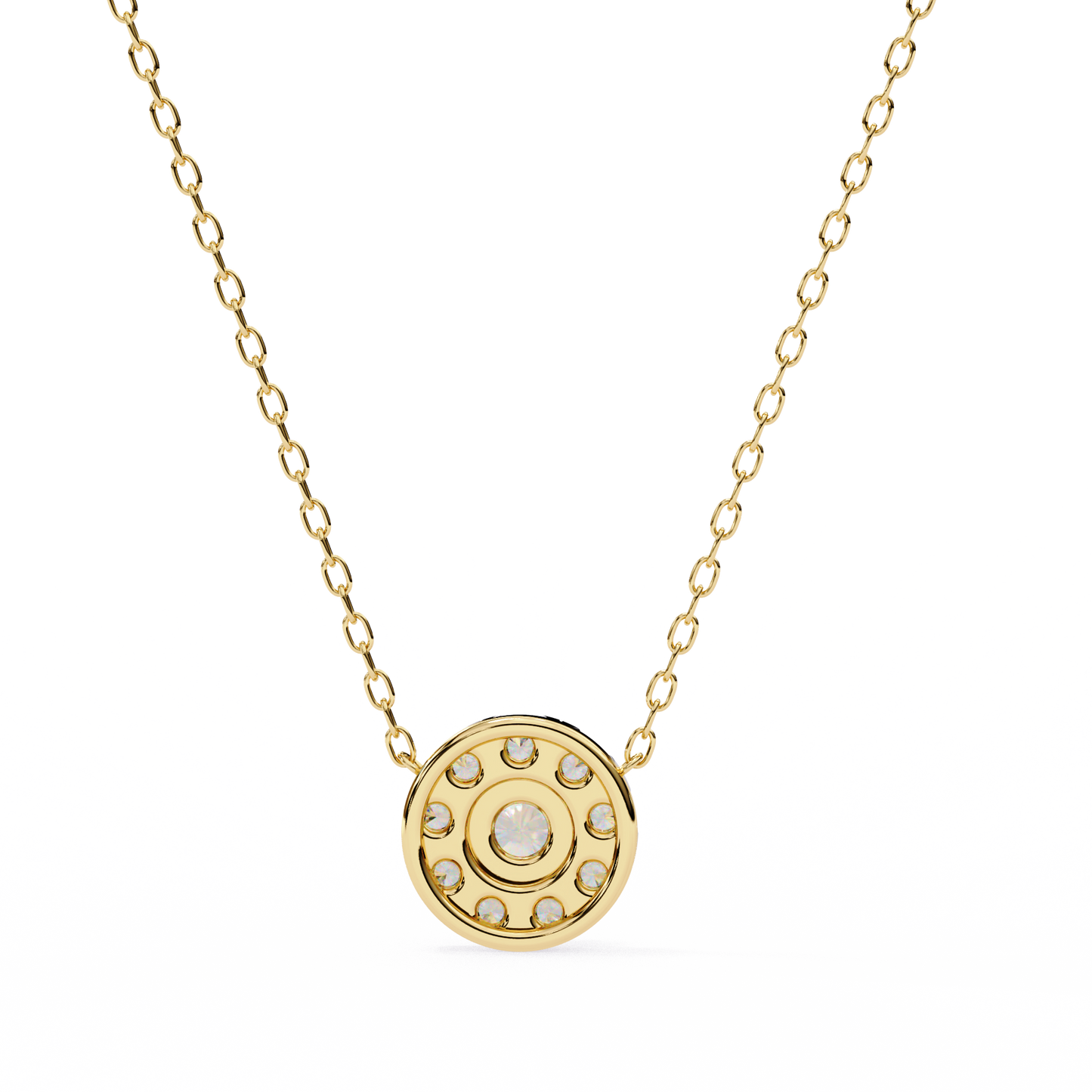 Starlit Charm – Round Lab Diamond Trio Necklace