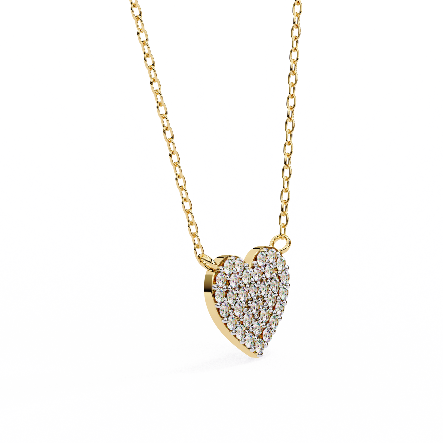 Infinity Echo – Round Lab Diamond Heart Necklace