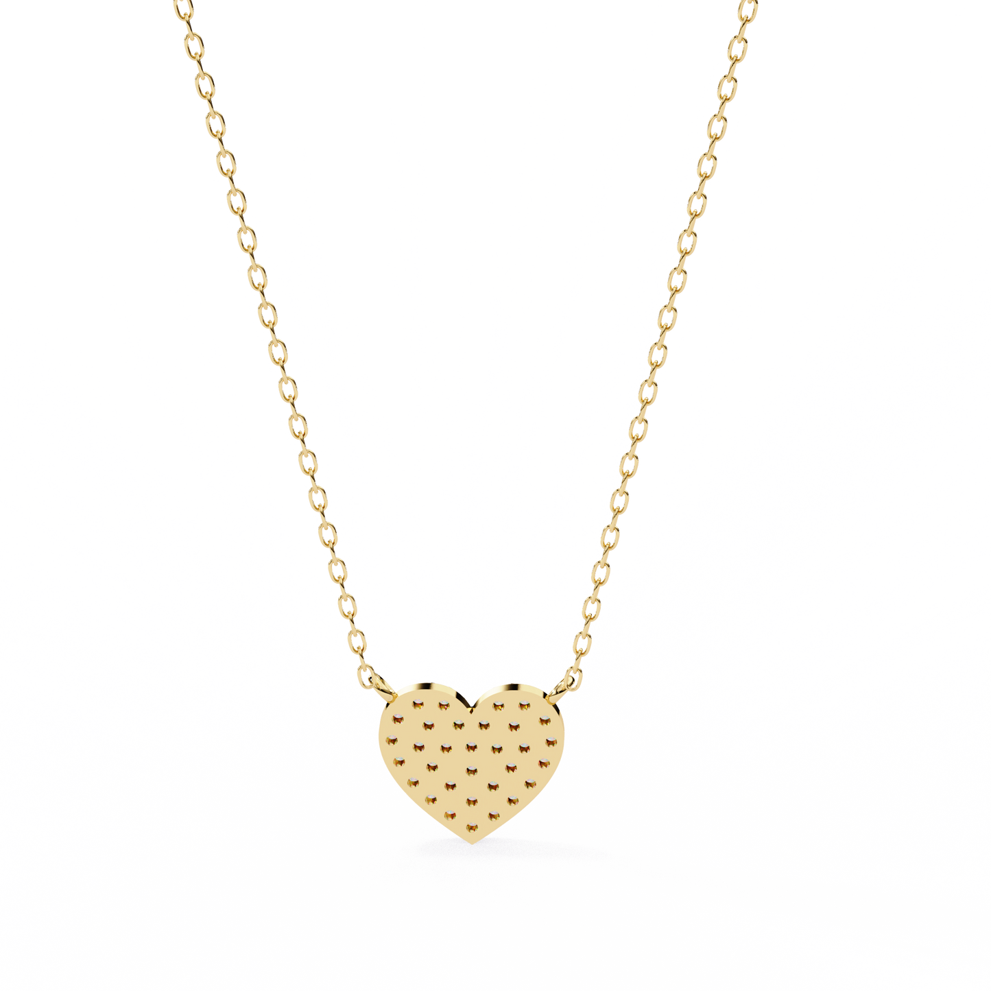 Infinity Echo – Round Lab Diamond Heart Necklace