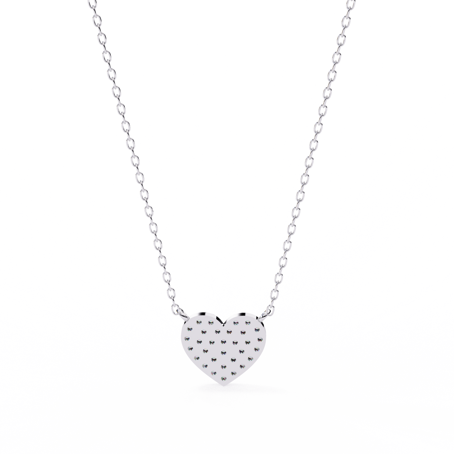 Infinity Echo – Round Lab Diamond Heart Necklace