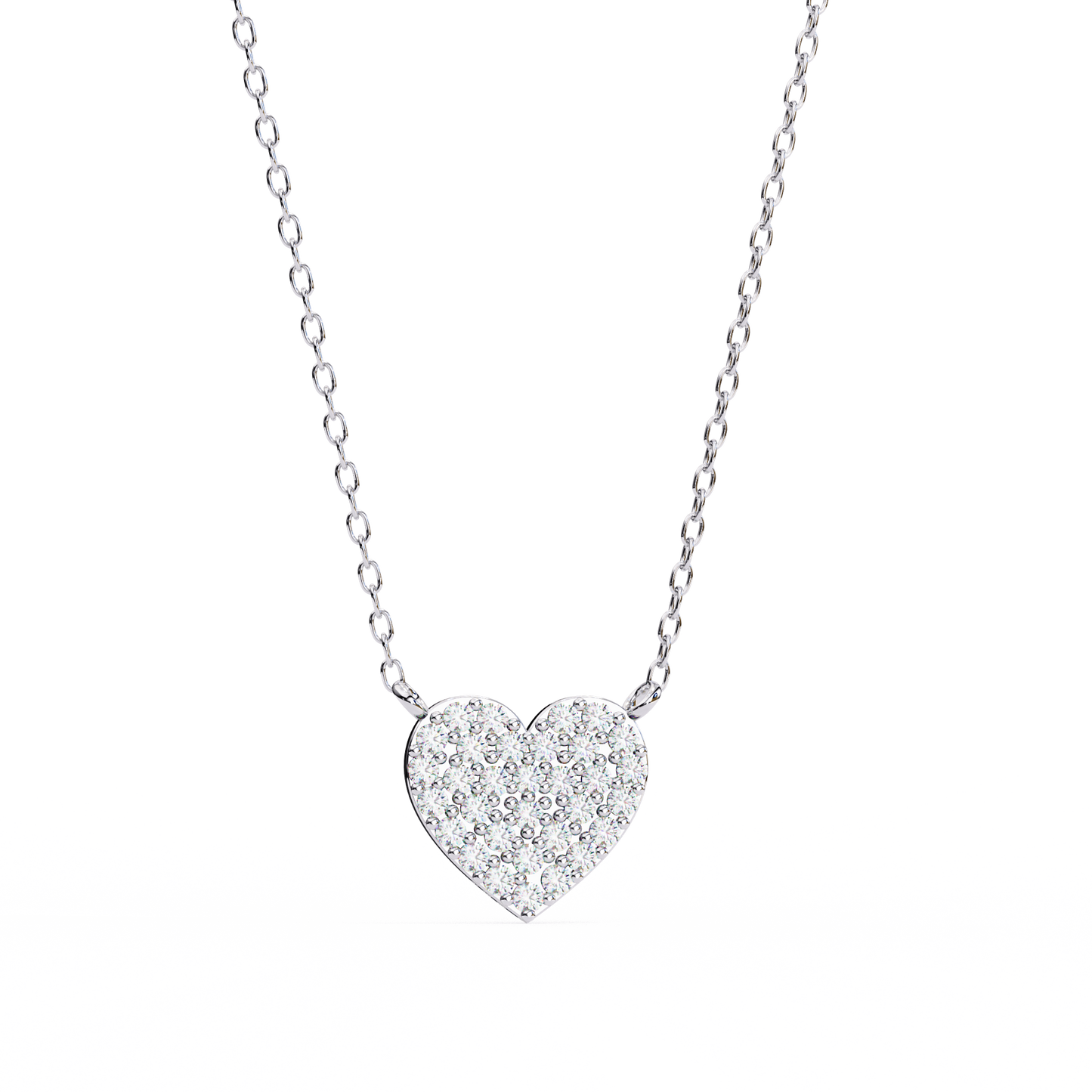 Infinity Echo – Round Lab Diamond Heart Necklace