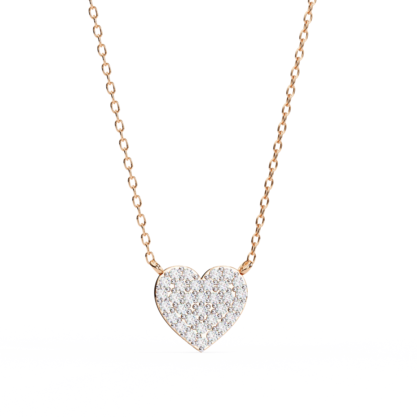 Infinity Echo – Round Lab Diamond Heart Necklace